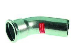 Persinsteekbocht 45°, staal, 28mm MF, verwarming, VSH XPress Staalverzinkt C1412